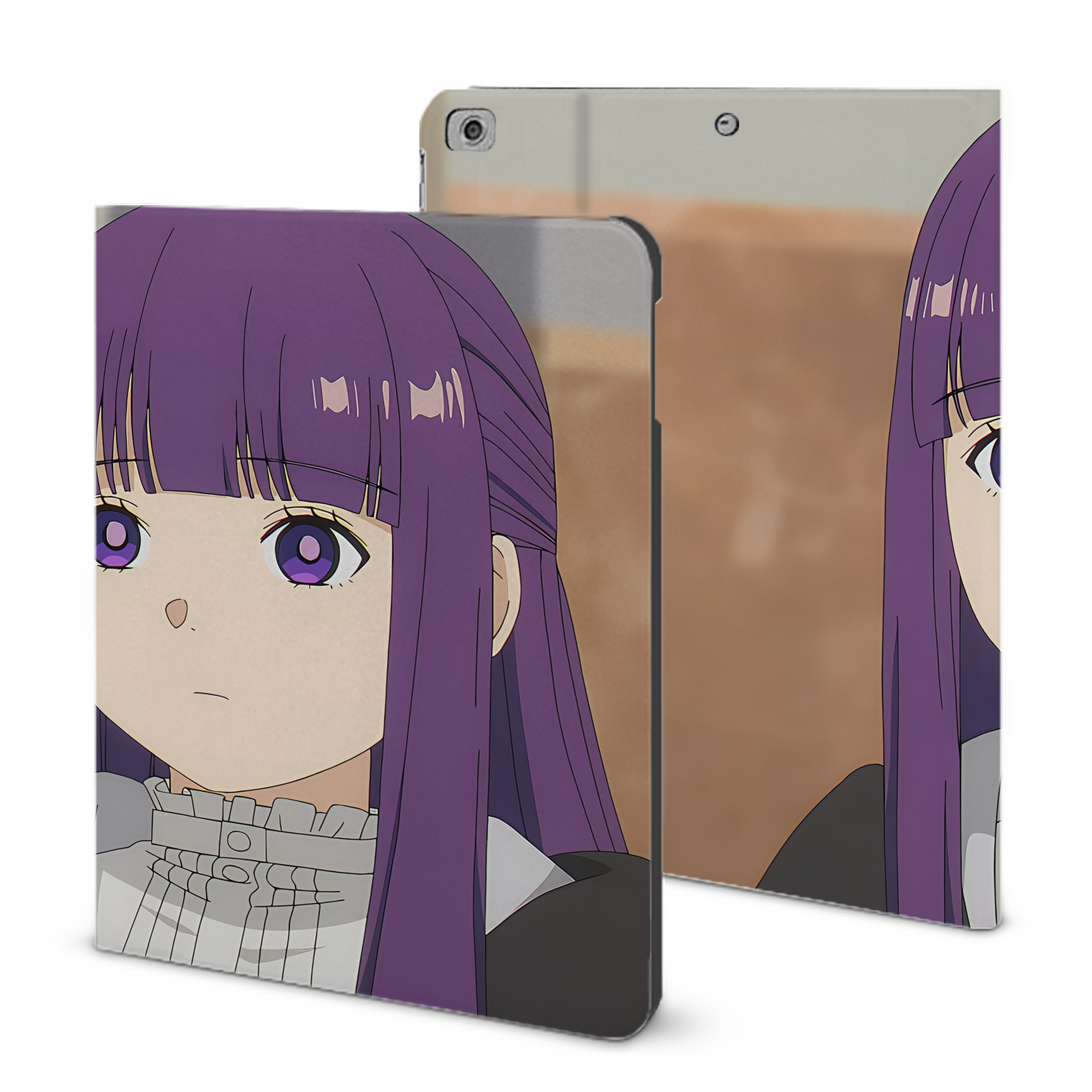 （画像用） 葬送のフリーレン Frieren IPad ケース ブック型 PUレザー TPU 耐衝撃 軽量 薄型 ペン収納なし 全面保護 IPad 各モデル対応